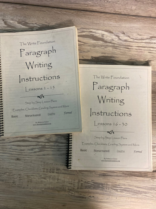 The Write Foundation Paragraph Writing Instructions, Level 2