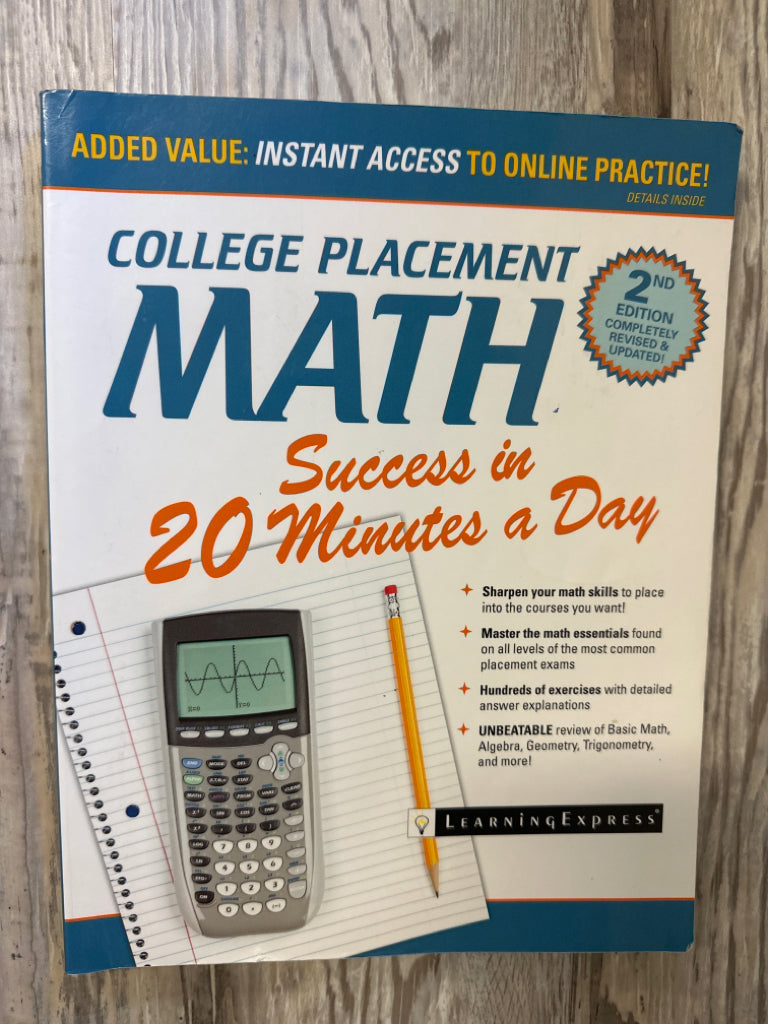College Placement Math in 20 Minutes a Day