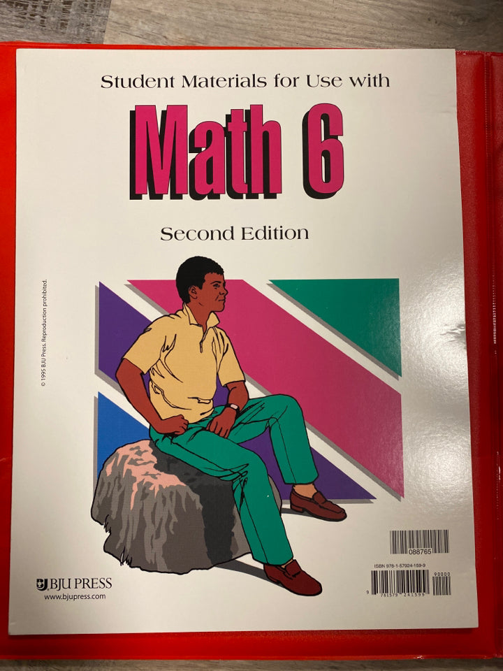BJU Math 6 2nd Edition Set