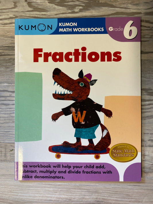 Kumon Fractions Grade 6 Workbook
