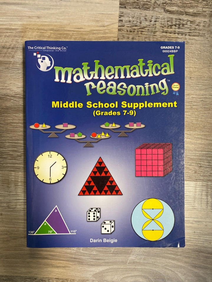 Critical Thinking Co. Mathematical Reasoning, Middle School