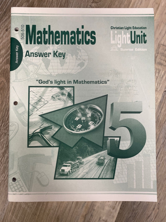 CLE Mathematics LightUnits 506-510 Answer Key